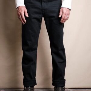 Freenote Cloth belford straight 17 ounce black denim 34x30 (tag size 32)